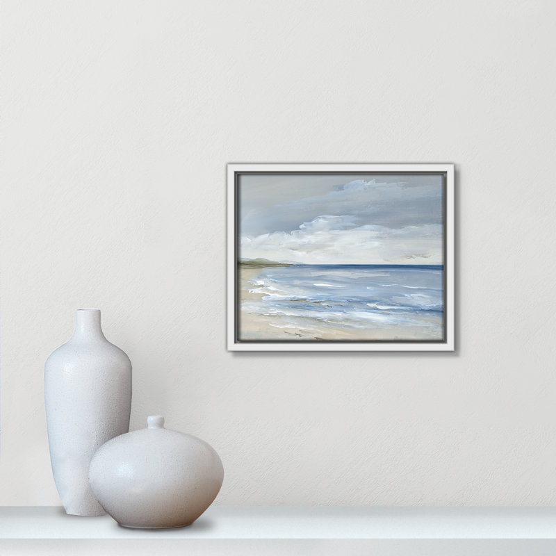 «Whispering Waves - Landscape Version Print» par Nan, H 9,5 po x l 11,5 po, Blanc