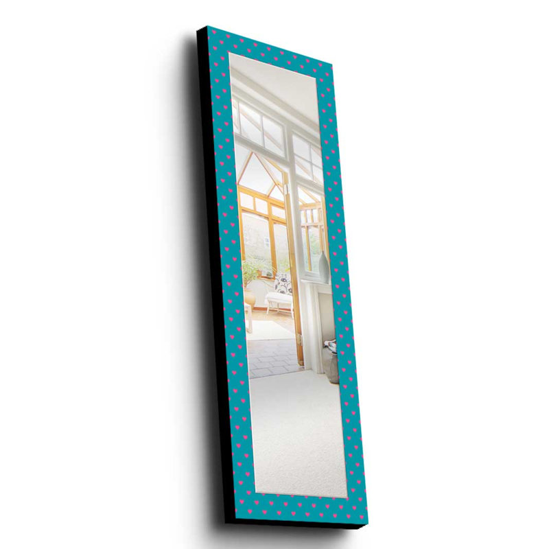 Élégant miroir décoratif avec cadre 100% bois de pin, 15,7 po x 47,2 po | Miroir en verre véritable (épaisseur: 0,2 pouce) | Peinture sur tissu élégante | Idéal pour le salon, la chambre à coucher et le vestibule