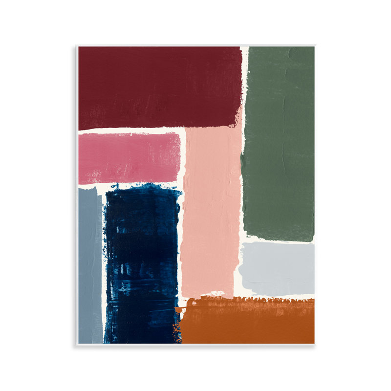 Rectangular Shapes Pattern Wall Plaque Art by Victoria Barnes
