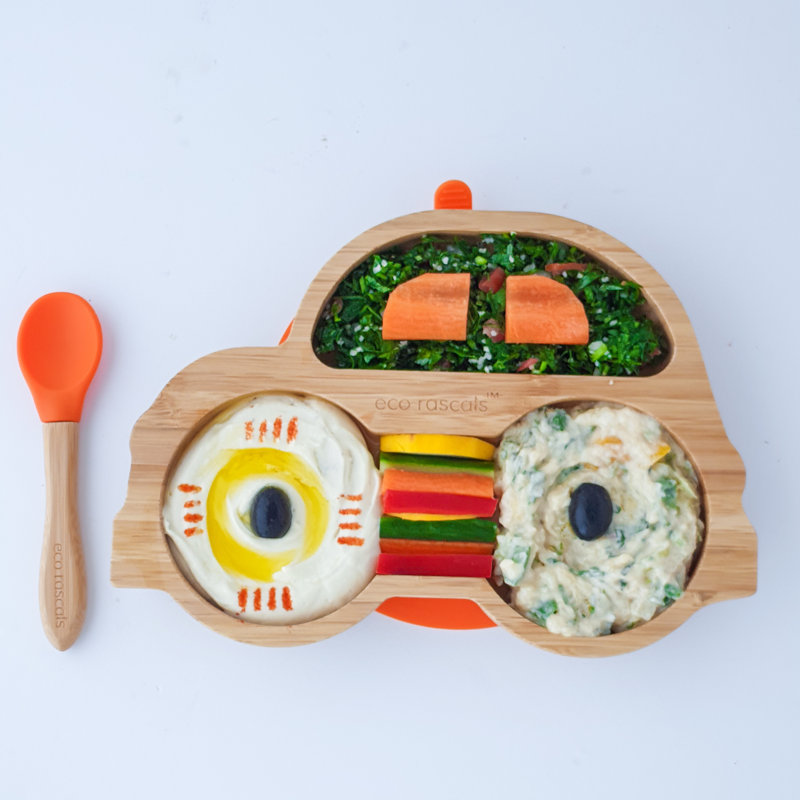 Bamboo Car Plate, Orange/Brown