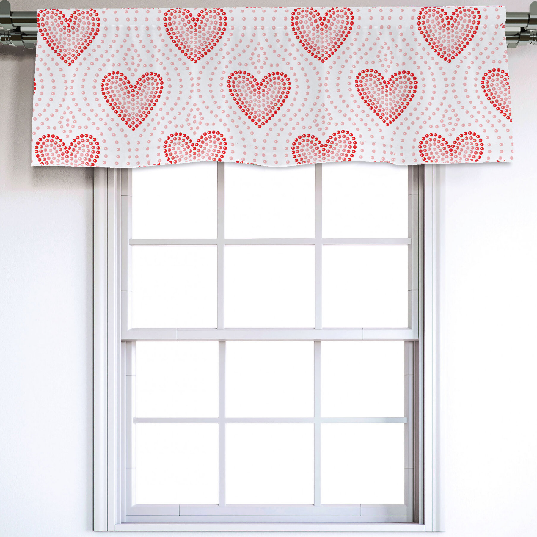 East Urban Home Sateen Ruffled 54'' W Window Valance in | Wayfair