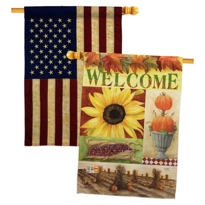 Double Sided 40'' H x 28'' W Polyester House Flag