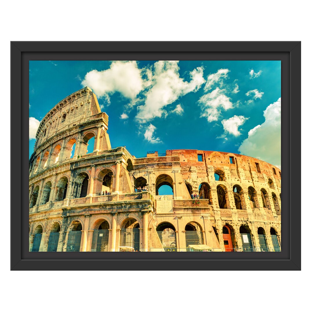 Gerahmtes Wandbild Colosseum bei Tag in Rom