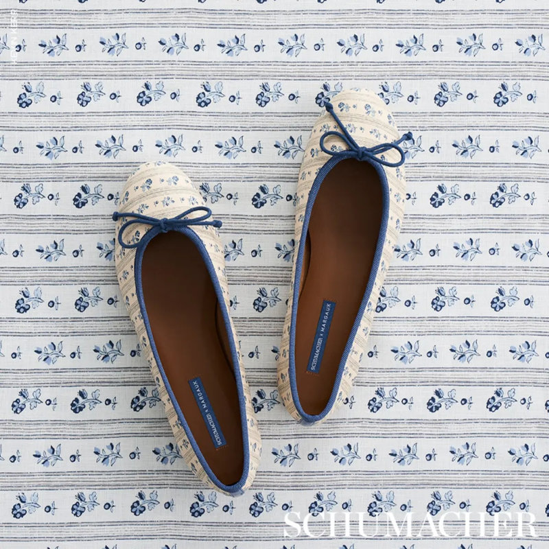 Cabanon Stripe Fabric, Bleu