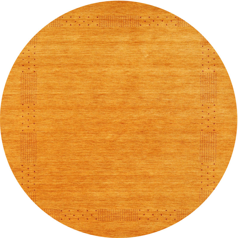 Tapis abstrait orange, Rond 7 pi