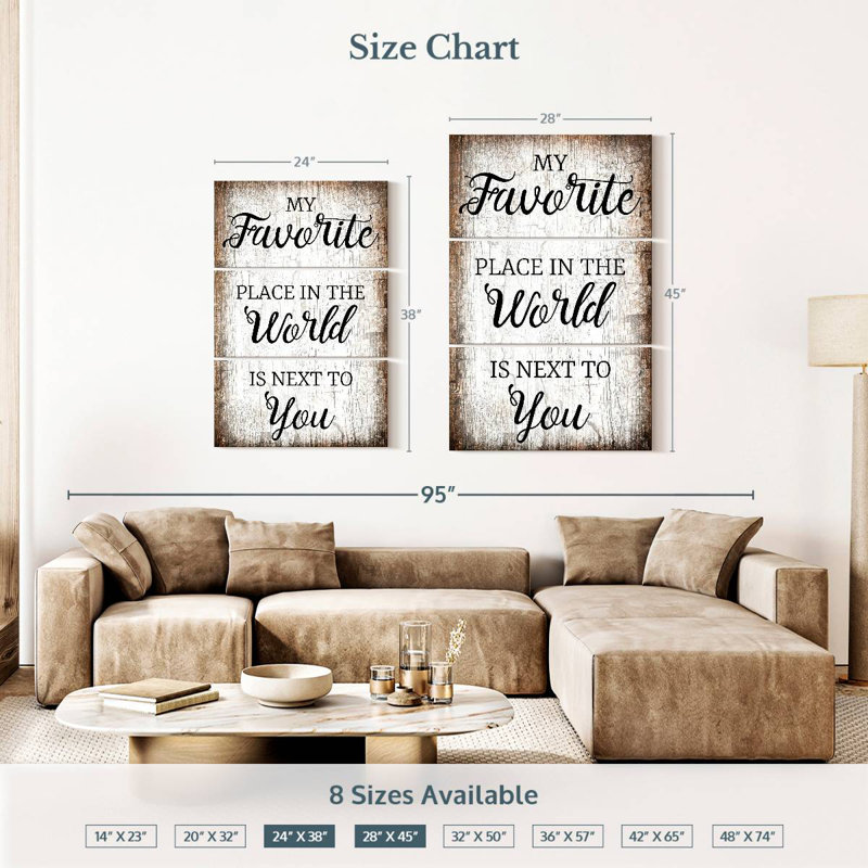 Plaque murale Kema My Favorite Place Couples, H 38 po x l 24 po