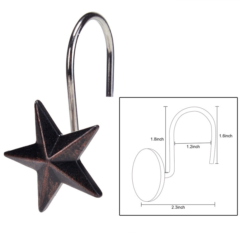 Crochets de rideau de douche Star