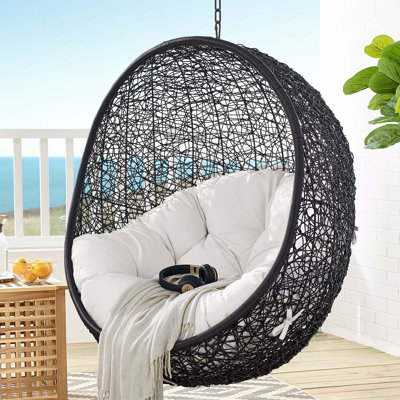 Modway Encase Sunbrella Fabric Swing Outdoor Patio Lounge Chair without Stand