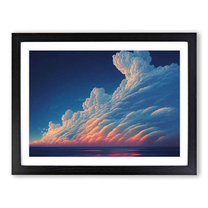 XH1022-8903X The Clouds At Sunset Vol.2 - Single Picture Frame Print, Black, 46cm H x 64cm W x 2cm D