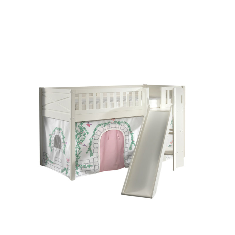 European Single (90 X 200 Cm) Loft Bed with Built-in Ladder Included, Basic