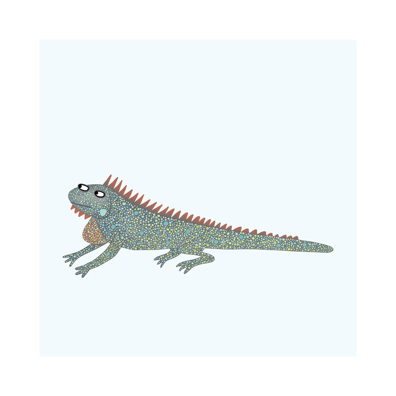 Iguana 1 Piece Wrapped Canvas Wall Art, 12" H x 12" W, Wrapped Canvas