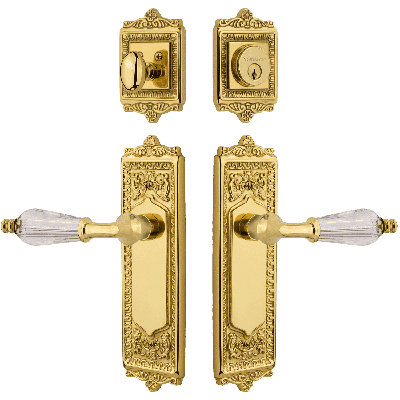 Nostalgic Warehouse Egg & Dart Entry Set with Parlour Crystal Lever