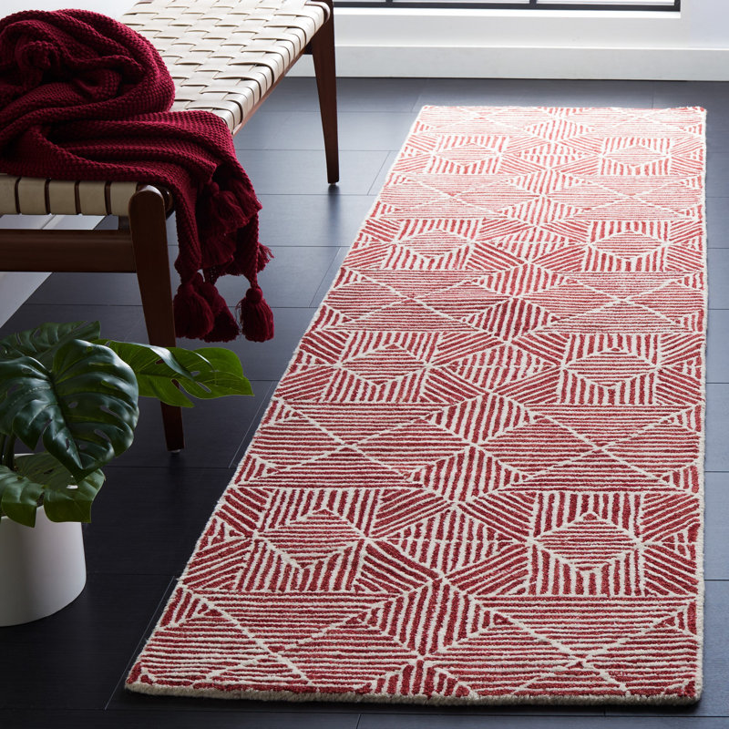 Foraker Hand Tufted 0.8 Wool 0.2 Cotton Geometric Rug, Runner 2'3" x 8'