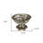 13" Brushed Silver Leaf Polyresin Decorative Pedestal Bowl with Orbs