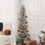 Arbre de Noël artificiel 5 pi avec 263 pointes enneigées, base en métal, arbre de Noël réaliste