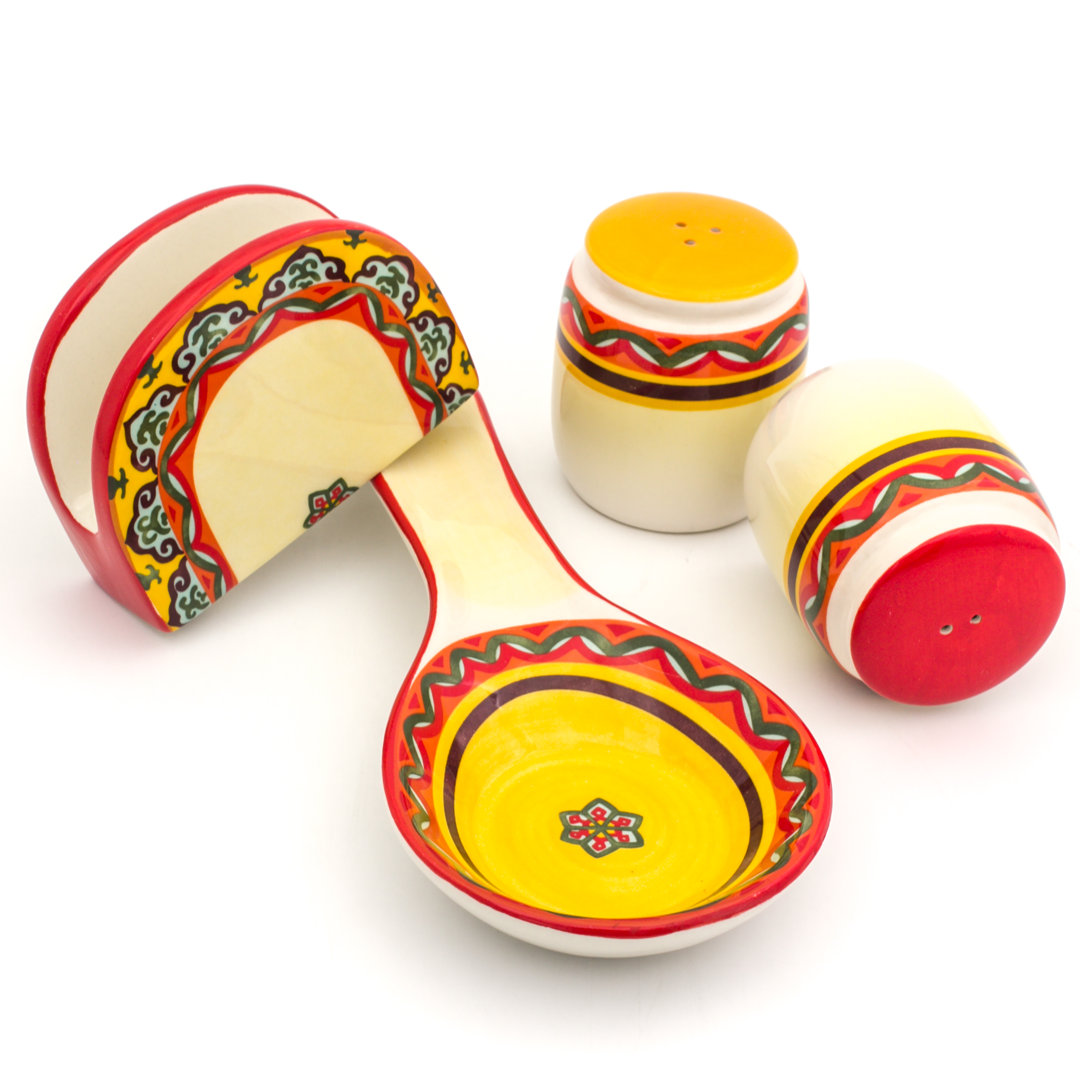 Galicia 4 Piece Table Accessory Set Euro Ceramica