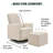 Olive Swivel Glider with Ottoman-16371764