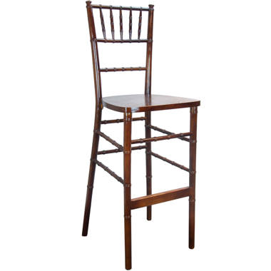 Hercules Series Stackable Wood Cross Back Chair with Cushion Mahogany