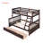 Twin-Over-Full Bunk Bed with Ladders & 2 Storage Drawers, Espresso Wood Loft Bed Frame for Kids & Teens-117987561