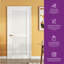 Porte intérieure à panneau à persiennes en bois manufacturé 30 po x 80 po H 30 po x 80 po-115664072