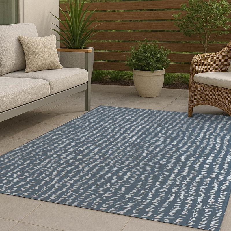 Crop Row Non-Slip Outdoor Rug, Rectangle 2' x 3'