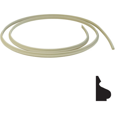 WM164 - 1 1/8"H x 11/16"D x 144"L Base Cap Flexible Moulding