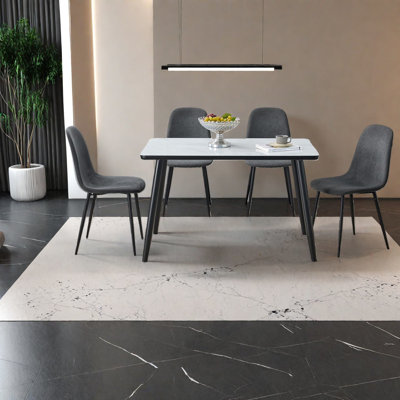 Ensembles de table de salle à manger (doit inclure à la fois la table et la chaise), MDF en marbre moderne