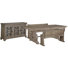 Extendable Rectangular Dining Table With 2 Benches And Server