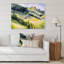 Maison de campagne sur une colline - peinture sur toile-67444207-67444208
