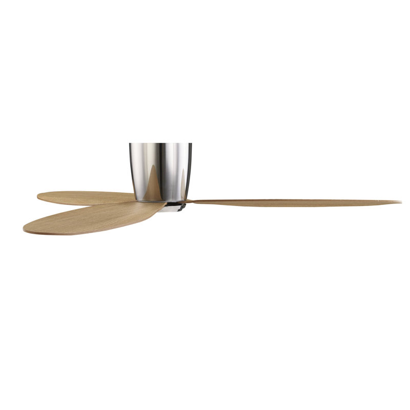 Abordale 132'' Ceiling Fan, Chorme with Oak Blades