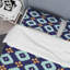 Blue Ikat Geometric - Ensemble de housse de couette à motif-439162957