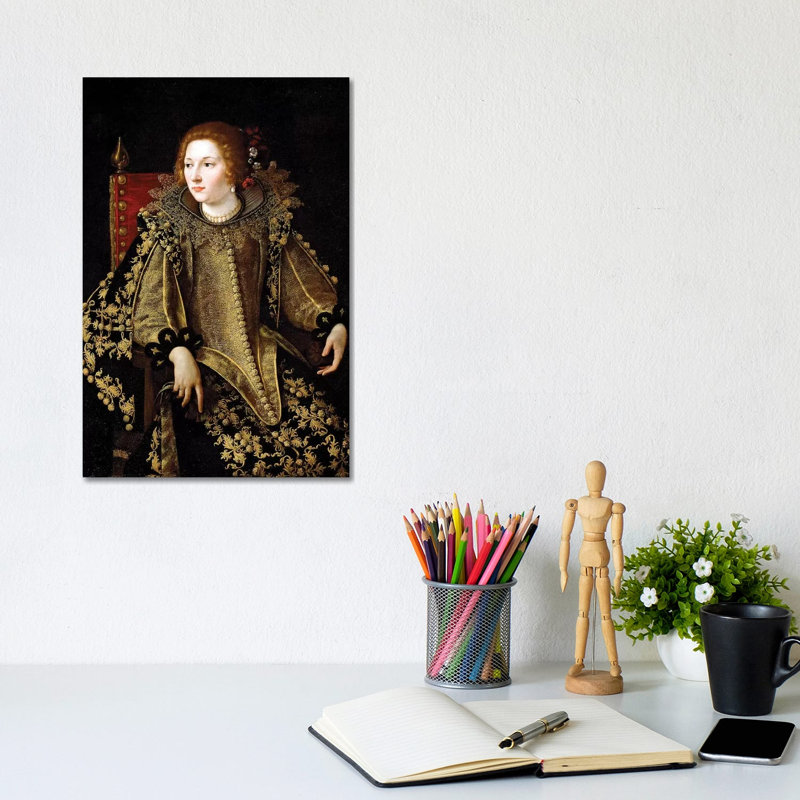 Portrait Of A Seated Lady, C.1620 by Artemisia Gentileschi - Wrapped Canvas Painting, 30.48cm H x 20.32cm W x 1.905cm D
