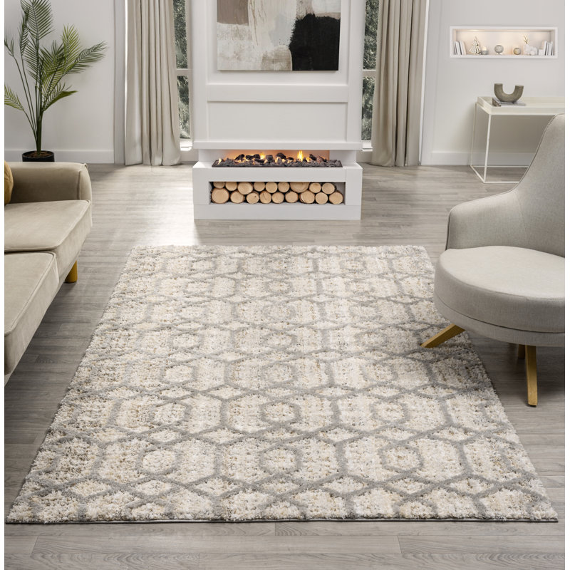 United Weavers Tibet Purang Ultra Soft Shag Grey Area Rug, 7'10" x 10'6"