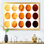 Neuf cercles dans des tons d'orange et de brun III - reproduction sur toile