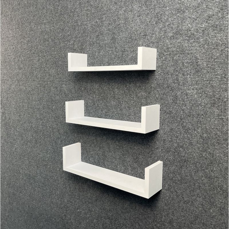 Kuddusi 3 Piece Floating Shelf, White