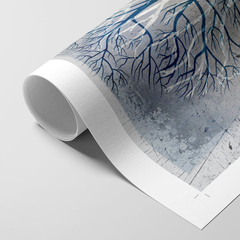 Arbre d'argent I - impression sur toile seulement - NON-CADRE, H 36 po x l 24 po