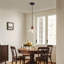 1- Luminaire suspendu simple avec verre transparent