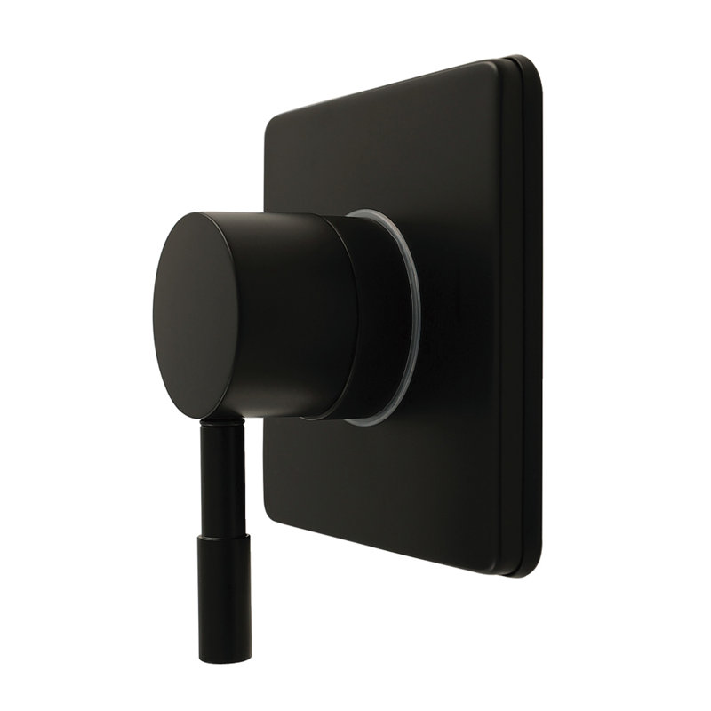 Kingston Brass Concord Single-Handle Wall Mount Six-Way Diverter Valve with Trim Kit, Matte Black