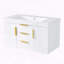 Meuble-lavabo mural 36 po avec 2 tiroirs et lavabo en résine-711110174