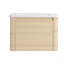 Meuble-lavabo mural 28 po avec lavabo en céramique blanche et porte à fermeture en douceur, emballage KD, contreplaqué-121099599