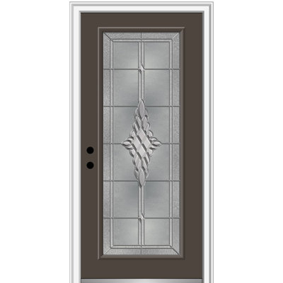 Porte d'entrée pré-suspendue en fibre de verre Grace sur les deux côtés Grace avec cadre 4-9 / 16 po Grace