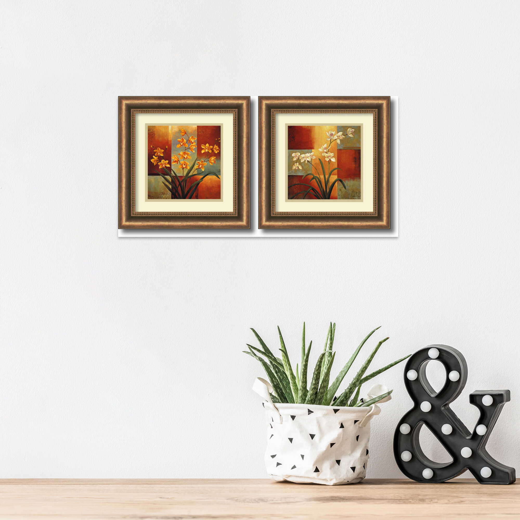 Amanti Art Orchids- set of 2by Jill Deveraux Framed Wall Art