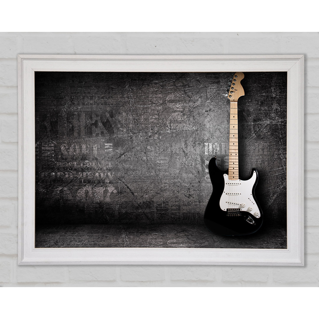 Grunge Gitarre Distressed - Einzelner Bilderrahmen Kunstdrucke