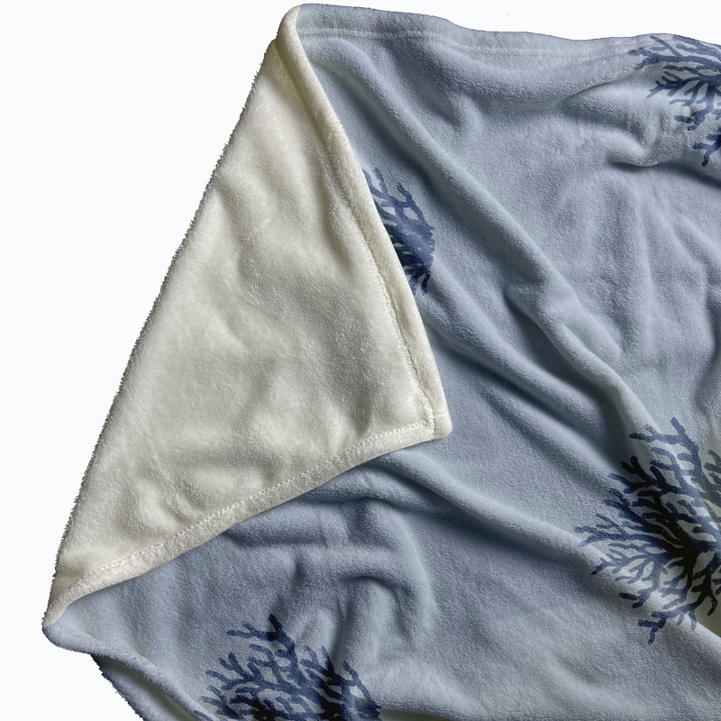 Hough Plain Weave / Muslin Throw Blanket, Blue