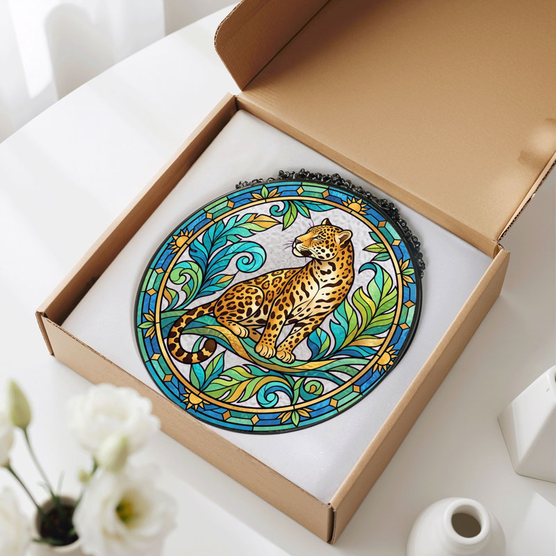 Vitrail Leopard, H 7,8 po