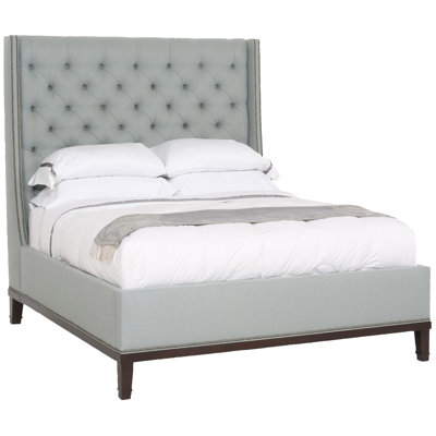 Michael Weiss King Tufted Upholstered Low Profile Panel Bed