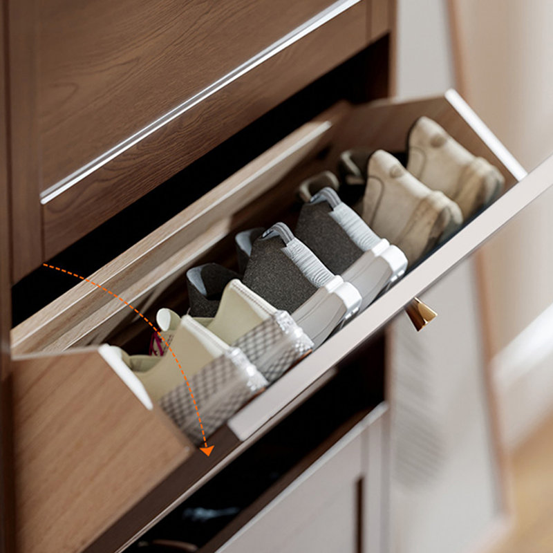 Nut-Brown Solid wood Shoe Storage