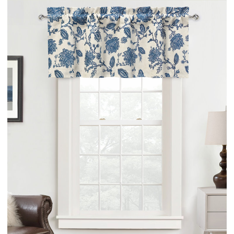 Jasinski Linen Blend Blackout Thermal Insulated Energy Saving Privacy Window Linen Curtain Valance Rod Pocket 2 Layers Single