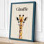 Giraffe Portrait Minimalist - Wrapped Canvas-1939850182-1939850185