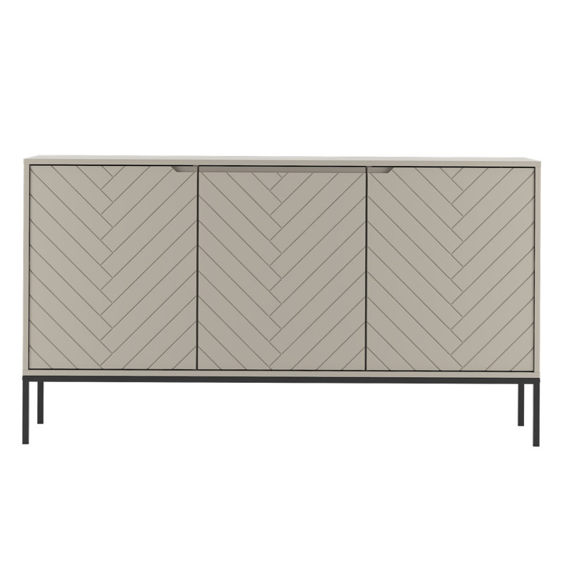 Rinor 383.54cm Sideboard, Cashmere/Black
